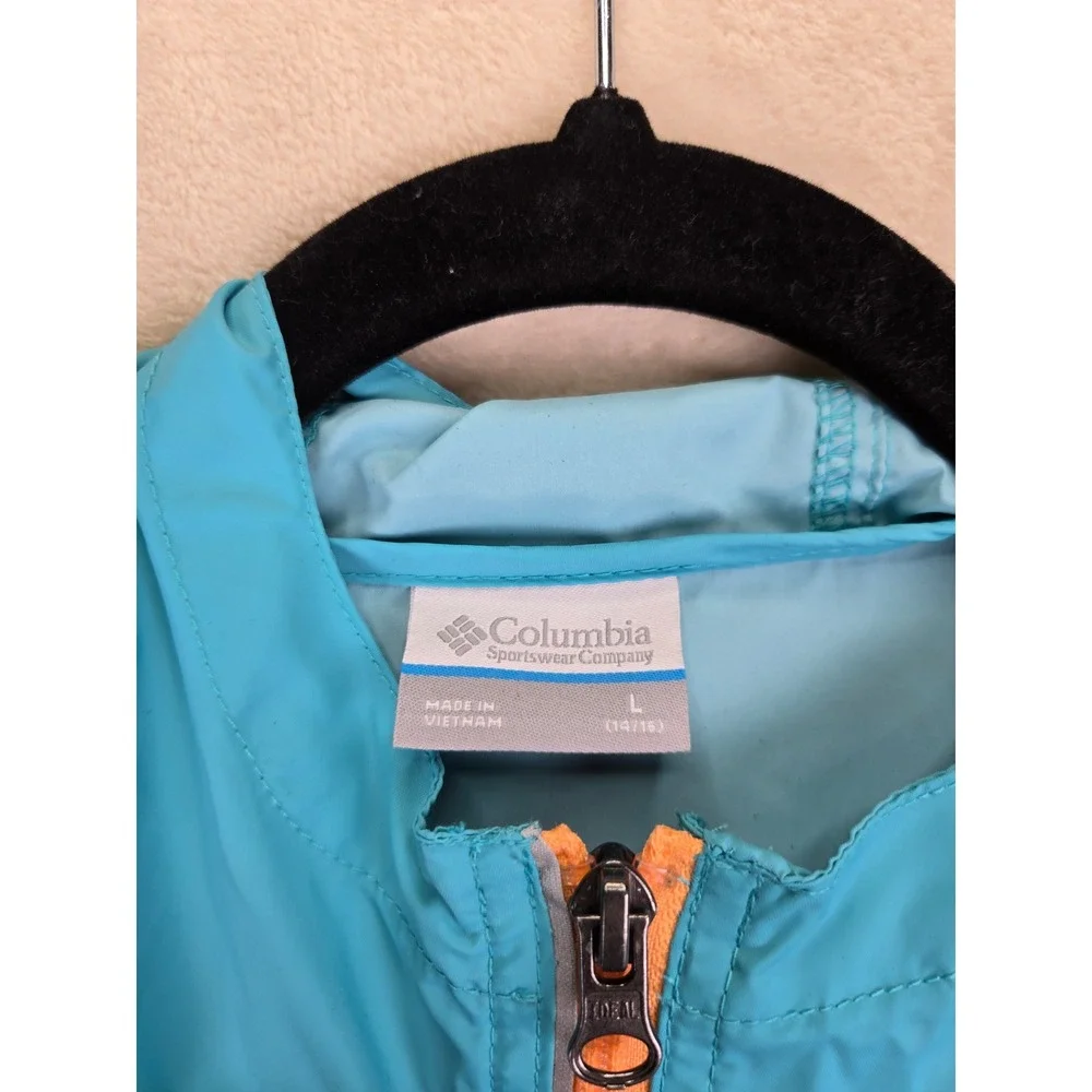 Columbia Girls Lightweight‎ Wind Jacket Size Large Outdoors Activewear Kidcore